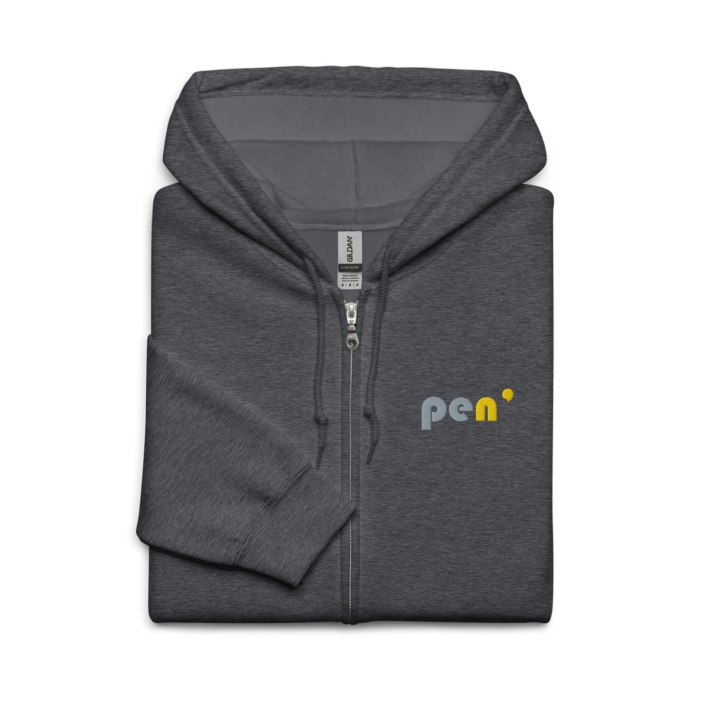 Pen' Anthracite GY – Eco Friendly Zip Hoodie - Pen'