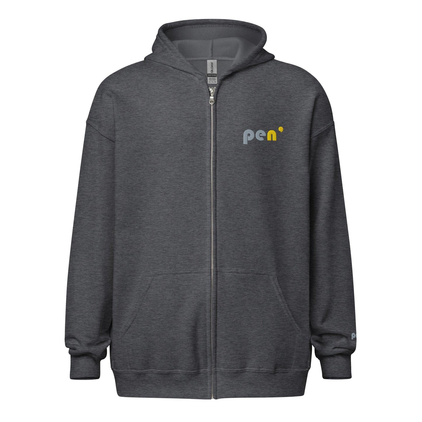 Pen' Anthracite GY – Eco Friendly Zip Hoodie - Pen'