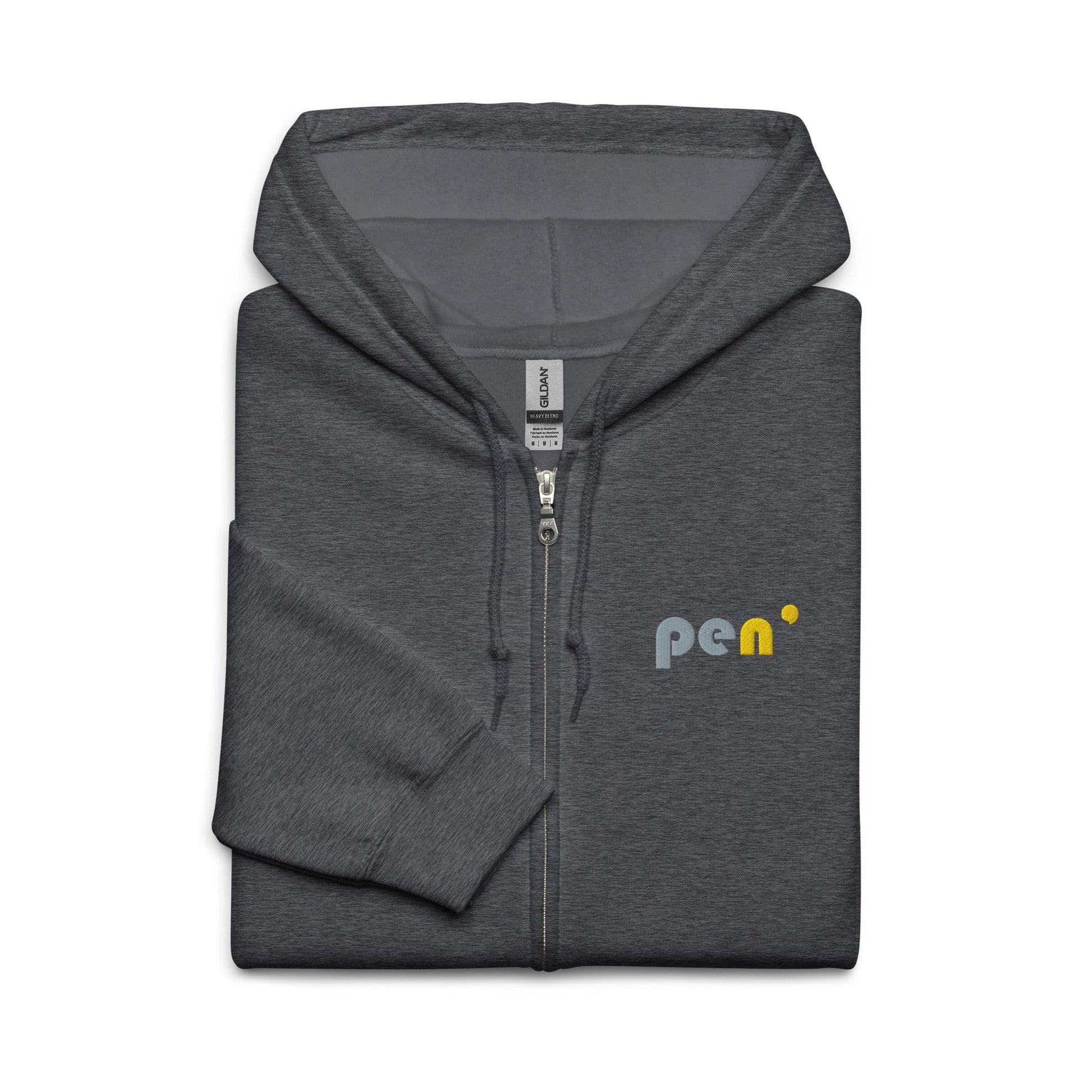 Pen' Anthracite GY – Eco Friendly Zip Hoodie - Pen'
