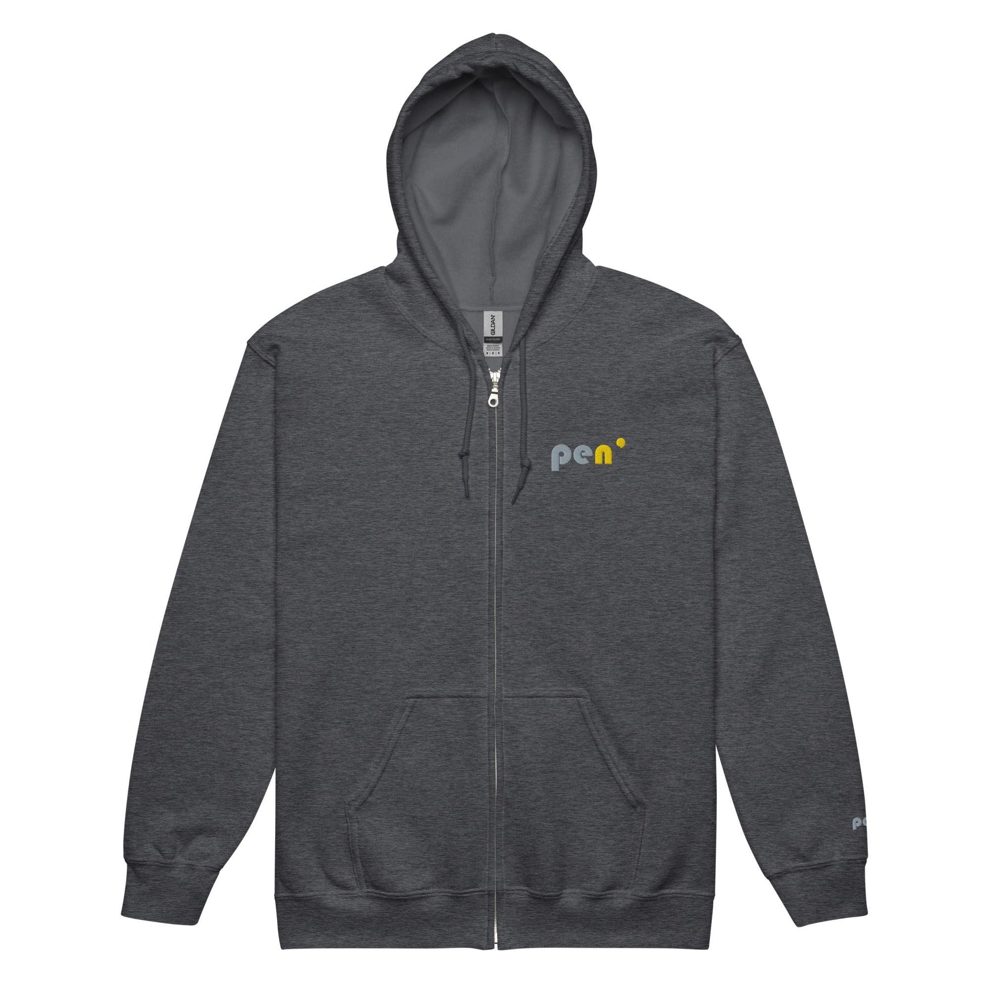 Pen' Anthracite GY – Eco Friendly Zip Hoodie - Pen'