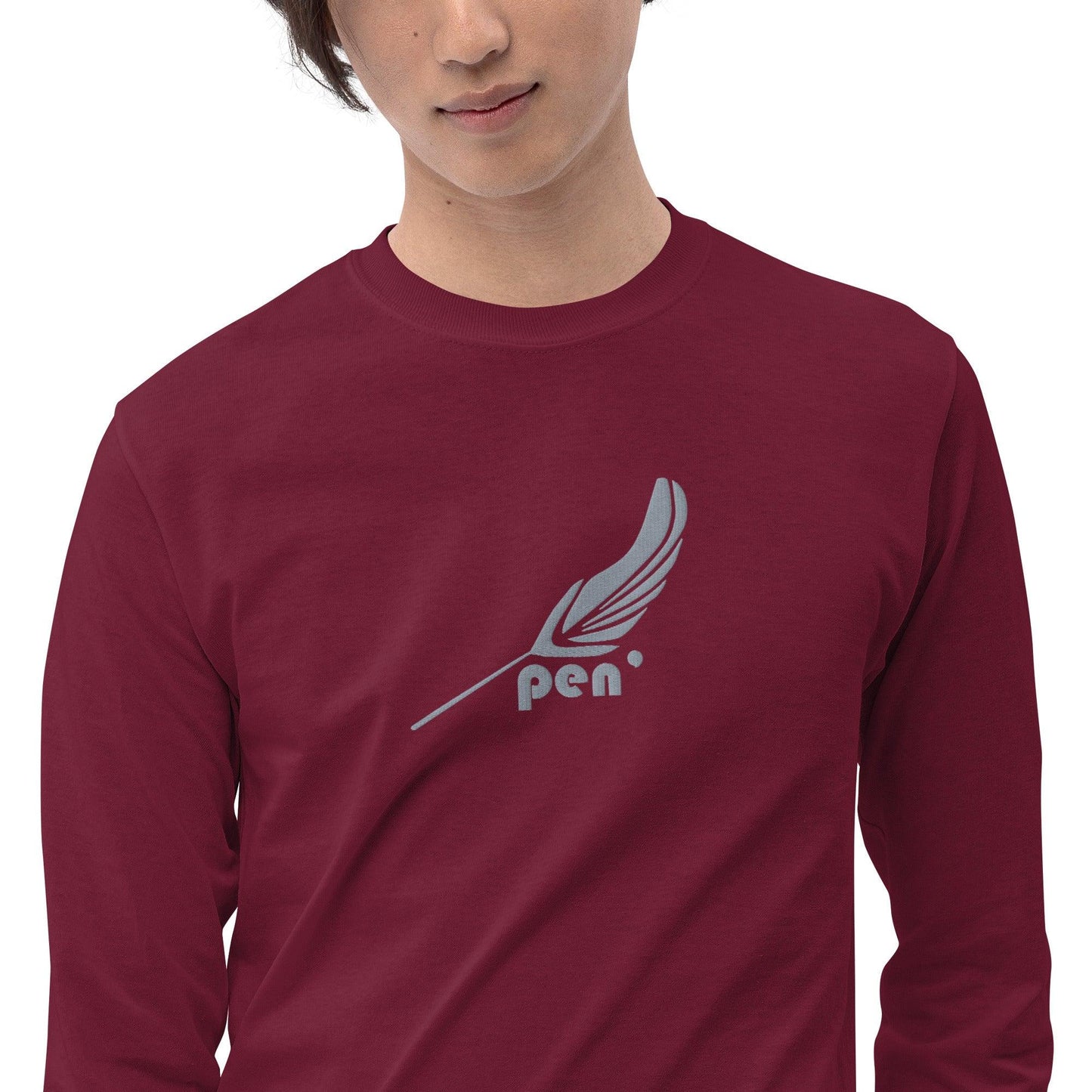 Pen' burgundy WR – Eco Friendly Long - Sleeve Tee - Pen'