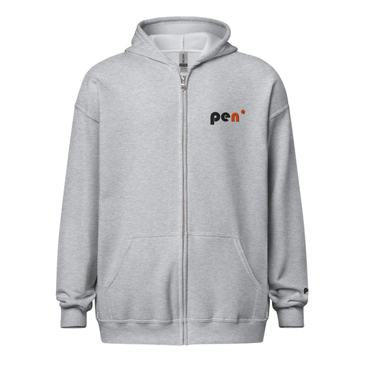 Pen' Grey BO – Eco Friendly Zip Hoodie - Pen'